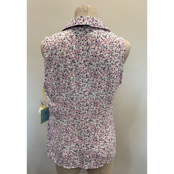 CeCe NWT Floral Blouse with Bow Size M - Picture 4 of 5